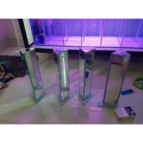 KACA CERMIN IKAN LOUHAN 3 SISI / KACA UNTULAN 3 SISI