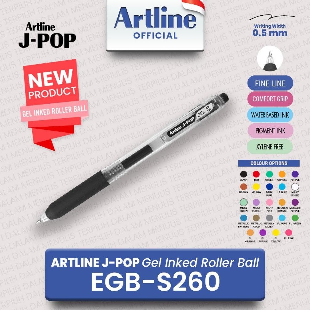 

Artline J-Pop Gel Inked Roller Ball Egb-S260 0.5 Mm Chaelmidavistu