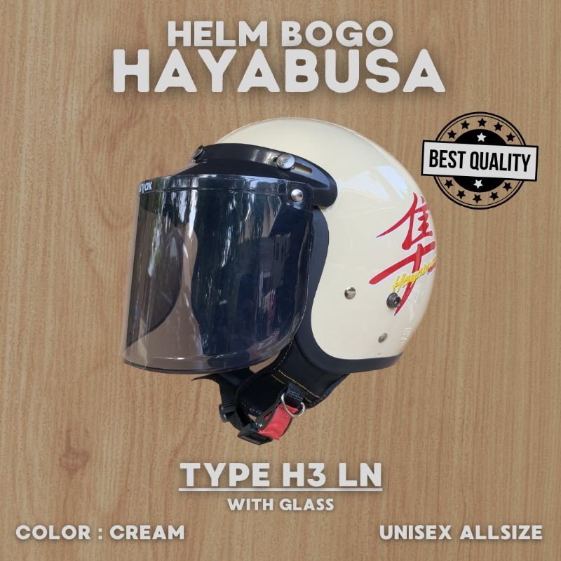 Helm Bogo Hayabusa SNI All Size Unisex With Glass