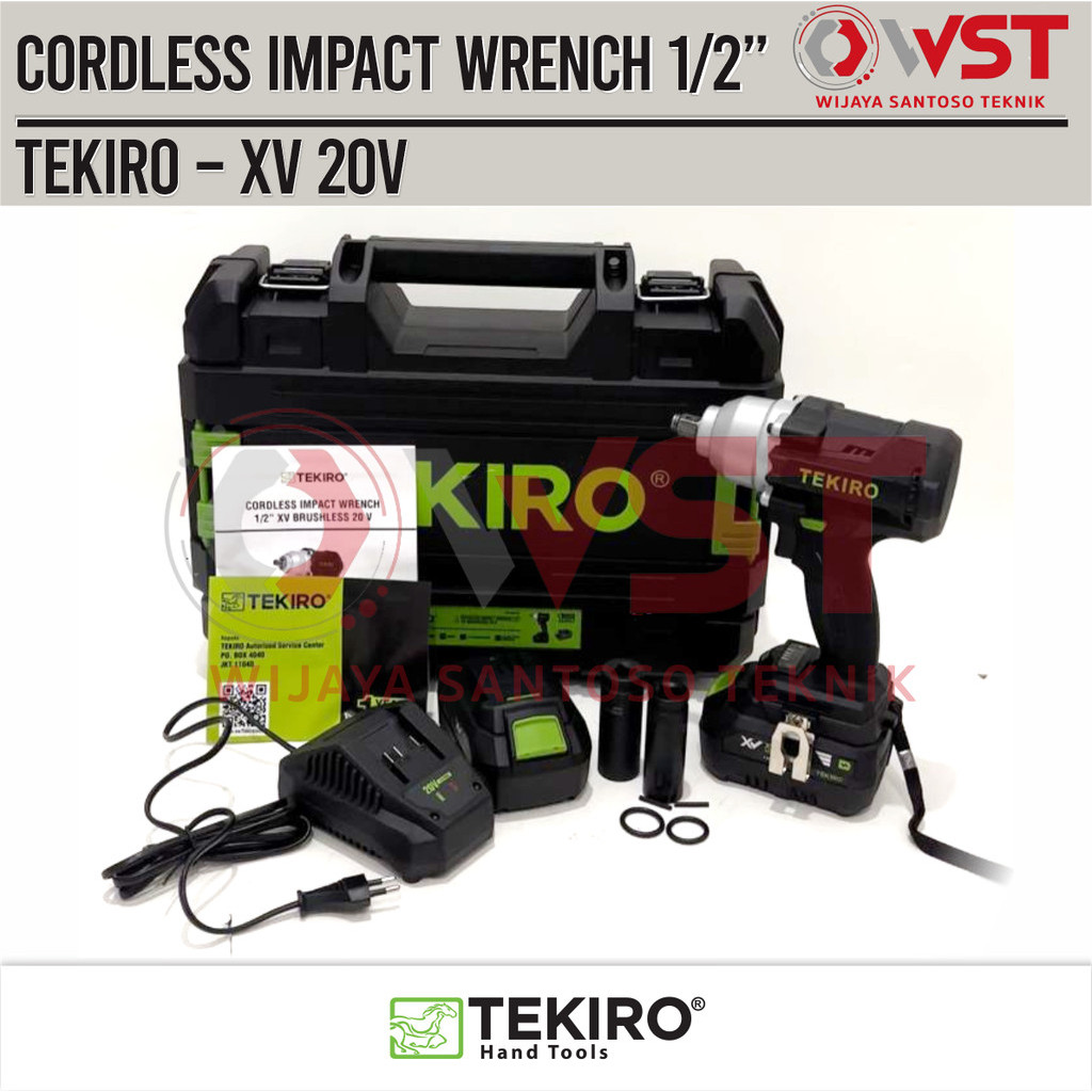 Tekiro Cordless Impact Wrench 1/2" / Mesin Impek Buka Baut Roda Mobil