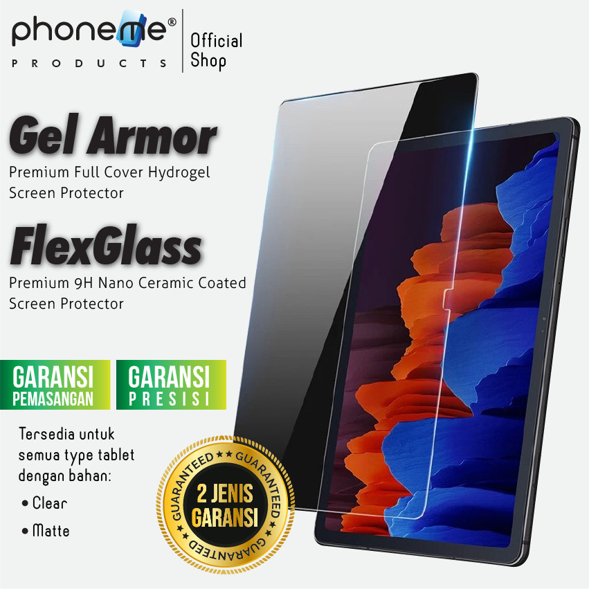 Samsung Tab A 8.4 2020 - Flexible Tempered Glass | Hydrogel Depan Belakang | Clear | Matte | Anti Sp
