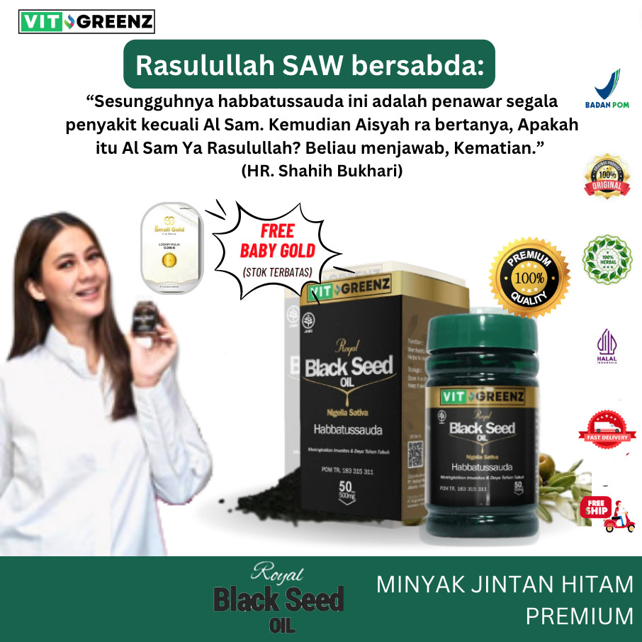 ROYALBLACK SEED OIL HABBATUSSAUDA | MINYAK JINTAN HITAM PREMIUM BPOM | Grade A 100% Terbukti Berkhas