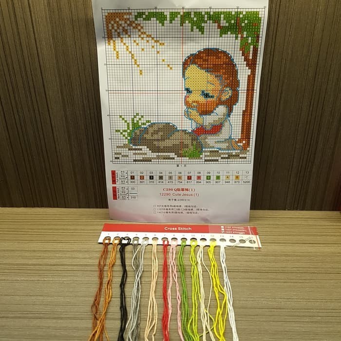 Nkf Cross Stitch Sulaman Cute Yesus