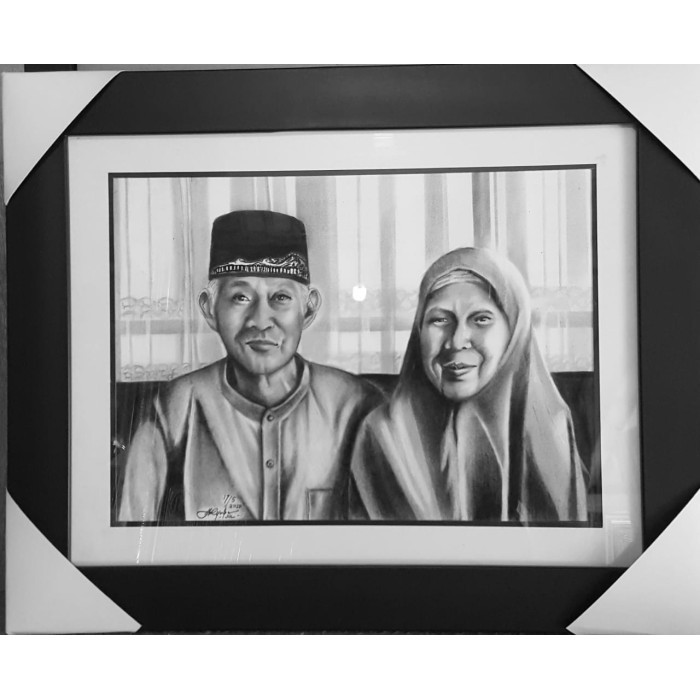 Sketsa Natural Ukuran A2 + Bingkai Eksklusif