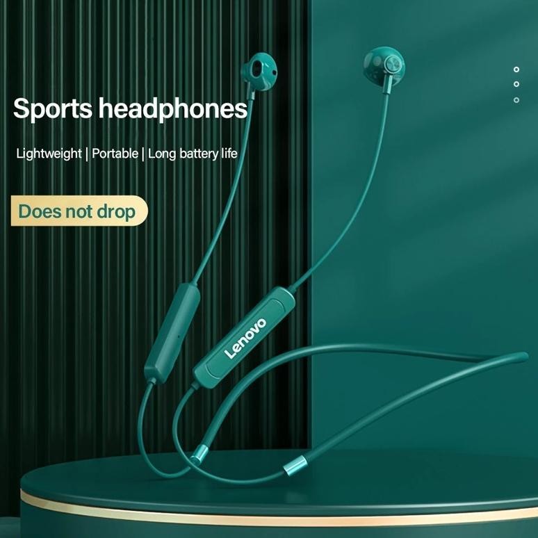 TERSEDIA & COD LENOVO SH1 OLAHRAGA BLUETOOTH HEADSET NIRKABEL HEADPHONE/HANDS-FREE 5.0 OLAHRAGA HEAD