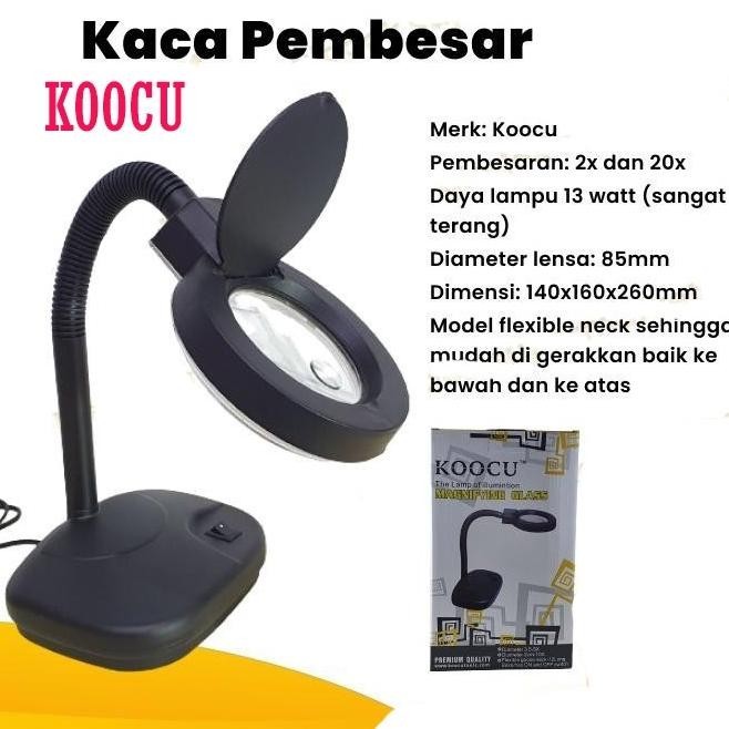 

Magnifier Lamp KOOCU / Lampu service kaca pembesar neck meja lup desk L21JA