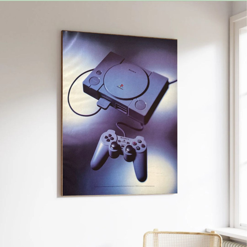 Poster Kayu "Playstation Vintage" 20 x 30cm