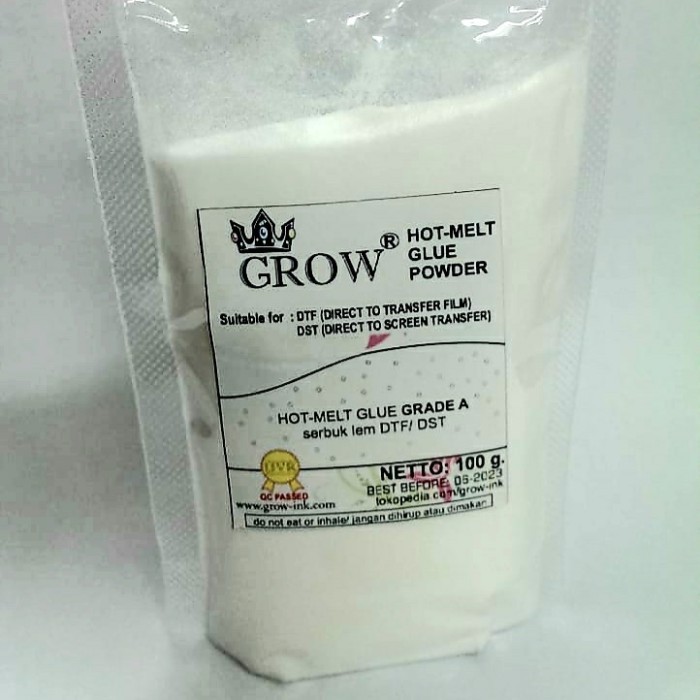 

DTF Hot Melt Glue Powder 100gr Lem Sablon DTF Bubuk Lem Serbuk
