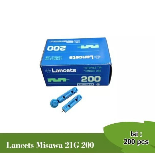 JARUM BEKAM MISAWA 21G - BLOOD LANCETS MISAWA isi 200