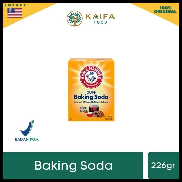 

Baking Soda Asli Usa Merk Arm & Hammer Baking Soda 227Gr