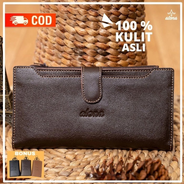 Dompet Kulit Wanita Panjang Evelyn Wallet Branded
