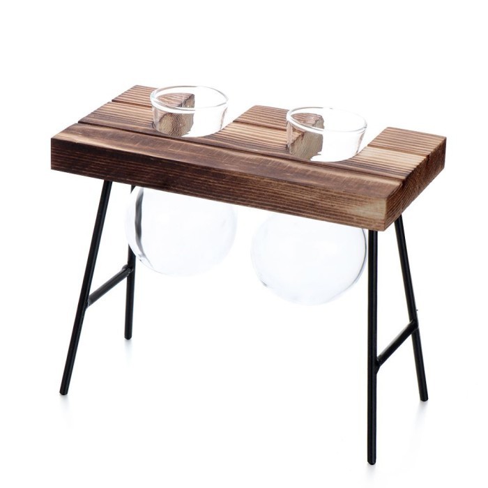 Vas Tanaman Hidroponik Vas Tanaman Hidroponik Vas Kaca Pot Bunga Kayu