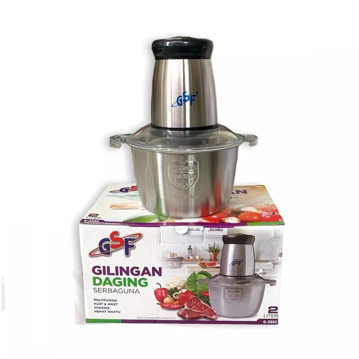 Chopper Blender Penggiling Daging Stainless Gsf G-3802