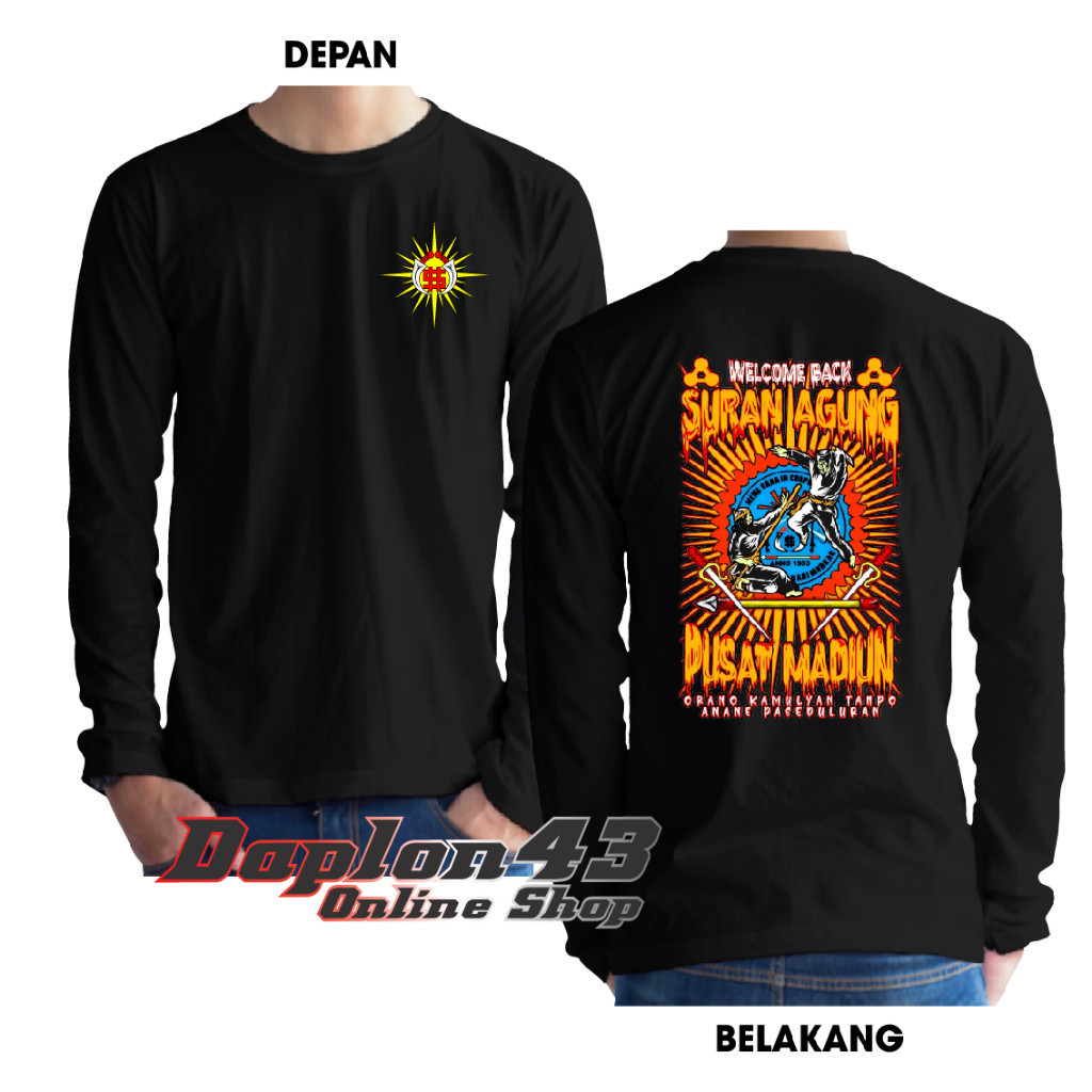 KAOS WELCOME BACK SURAN AGUNG PUSAT MADIUN KAOS PSHW TUNAS MUDA KAOS LENGAN PANJANG LOGO DEPAN SINAR