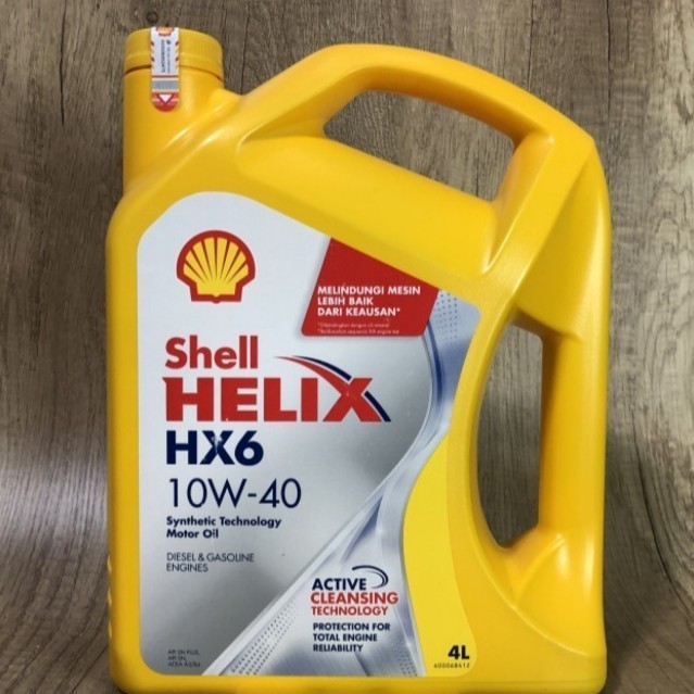 Oli Shell Helix Hx6 ,Sae 10W-40 ,Synthetic Teknologi Ori Scan