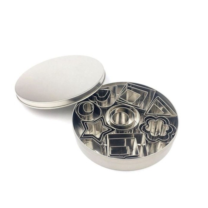 

UI698 Cookie Cutter Set 24 pcs Cetakan Kue Biskuit Stainless Steel Premium OBRAL