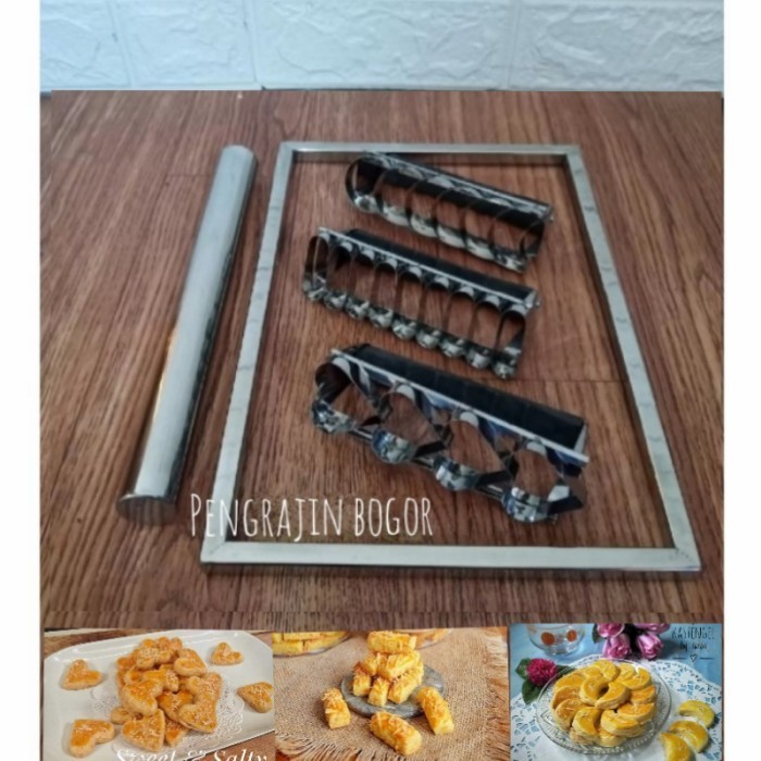 

FQ951 Paket bingkai rolingan adonan kue dan cetakan kastengel STOK TERBATAS