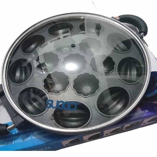 

EH289 (ULTIMATE) cetakan kue cubit 16 lubang motif variasi FREE ONGKIR