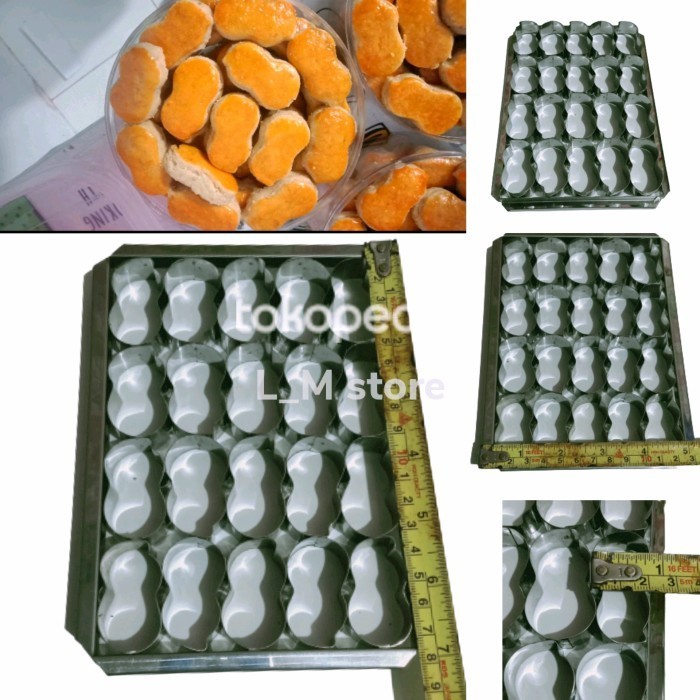 

AO340 cetakan kue kering kastengel kacang stainless TERMURAH