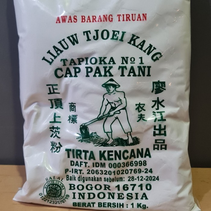 

PV456 Sagu/Tepung Tapioka Liauw Tjoei Kang cap pak Tani 1kg TERMURAH