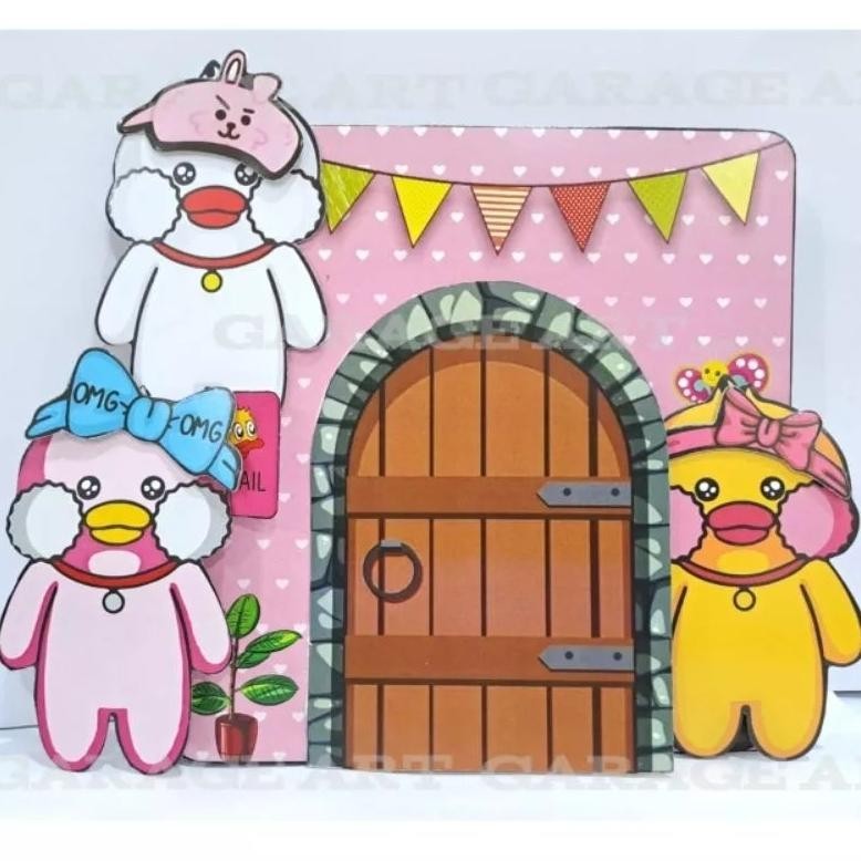 Paper Duck House Bebek Viral Mainan Anak Seni Dan Kerajinan