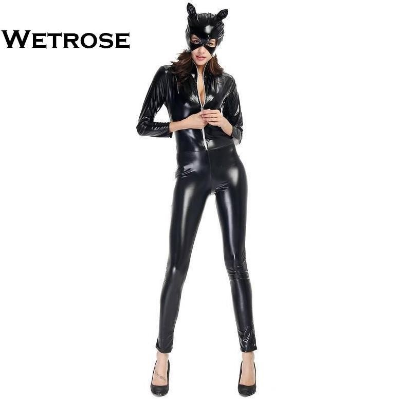 BDC WetroseKlub Seragam Kulit Paten Kulit Kucing Gadis Unisex Sepeda Motor Seragam Pesta Cat Girl Ha
