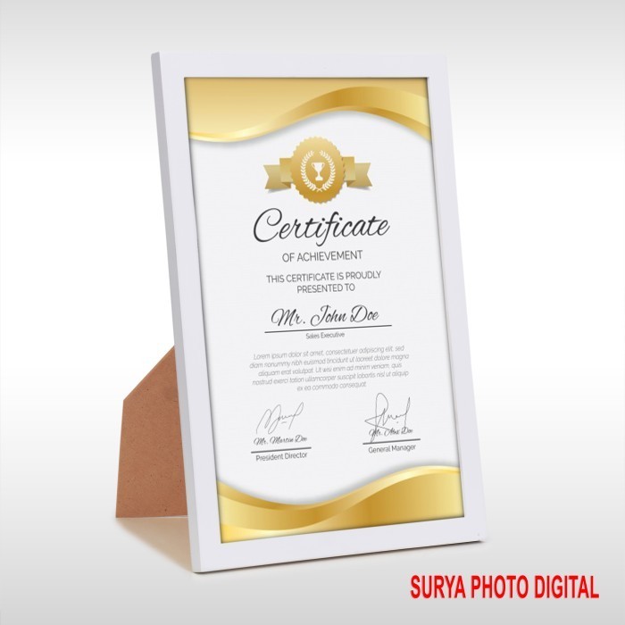 Frame Foto Minimalis Warna Putih Ukuran 8Rw/A4