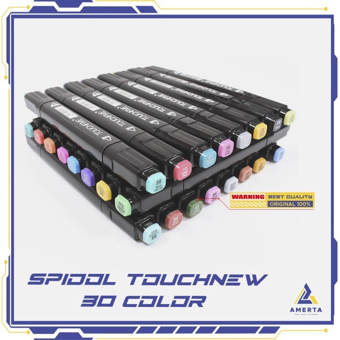 

Touchnew Bv Spidol Dual Side Fine Art Marker 30 Color -Anza Wahda
