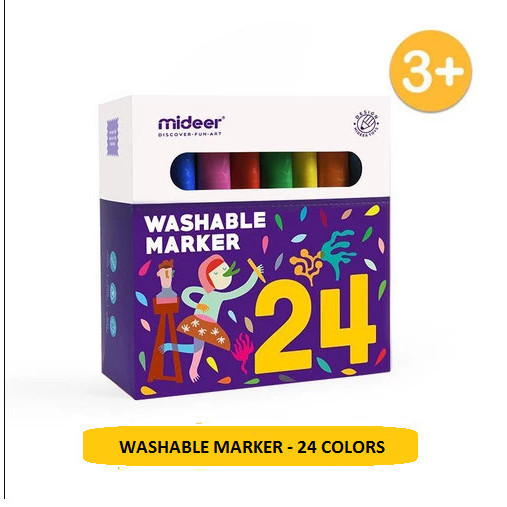 

Mideer Washable Marker - 24 -Anza Wahda