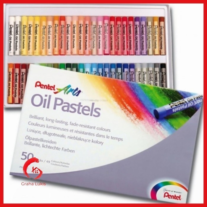 

Crayon Pentel Oil Pastels 50 Warna -Anza Wahda