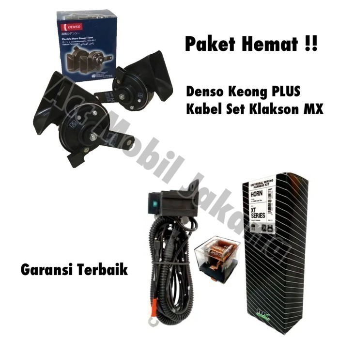 NEW PAKET KLAKSON MOBIL RUSH TERIOS DENSO KEONG PLUS KABEL SET RELAY MX