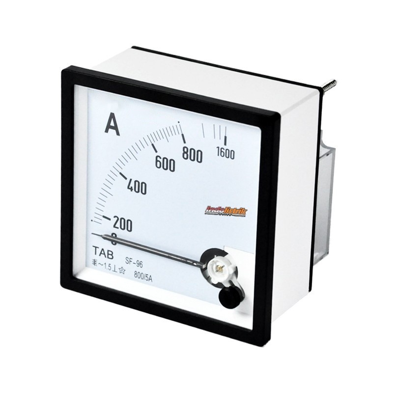 Tab Amperemeter 96X96 Via Ct (Analog) Alat Ukur Panel Listrik Profesional Nusa.Belanja