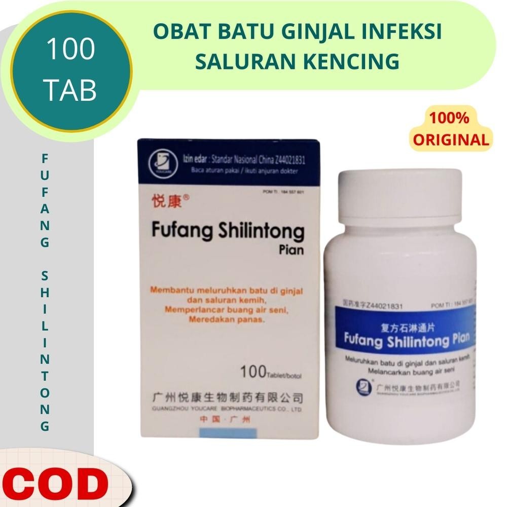 Obat batu ginjal Infeksi saluran Kencing Batu Empedu Fufang Shilintong Pian 100 tablet