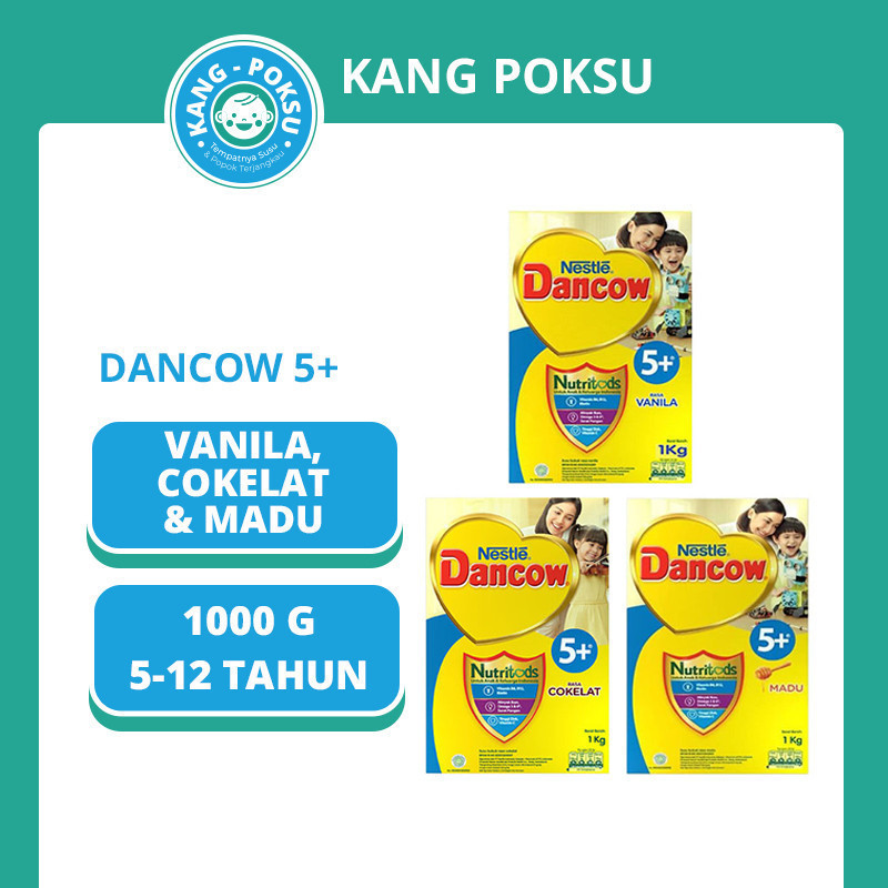 

DANCOW 5+ VANILA MADU COKLAT 1000GR SUSU ANAK MURAH FORMULA 5-12 TAHUN SSKD KPS