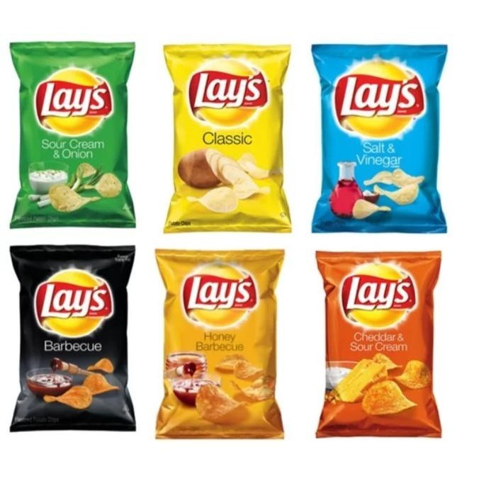 

NEW PRODUK SNACK LAYS POTATO CHIPS USA BBQ SALT CHEDDAR SOUR CREAM 6.5OZ !!!!!