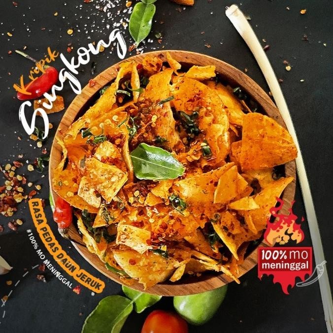 

BIG SALE YASNACK KERIPIK SINGKONG PEDAS DAUN JERUK/KRIPSET/1 KG/1000GR !!!!!