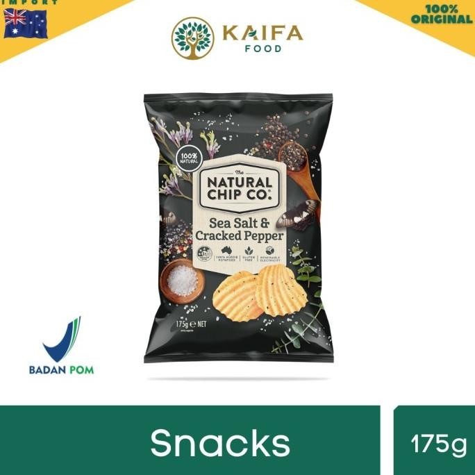 

READY STOCK NATURAL CHIPS CO - AUSTRALIAN CHIPS 175 GR - CRACKED PEPPER !!!!!