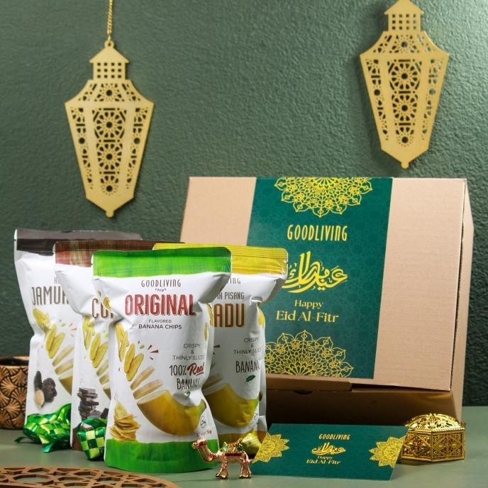 

TERBARU HAMPER SPESIAL RAMADAN KERIPIK PISANG GOOD LIVING BANANA CHIPS !!!!!