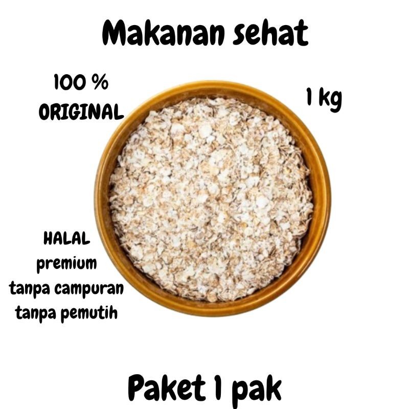 

oatmell sereal murah original PREMIUM ( 1 PAK)/sereal oatmeel murah 1 kg/makanan ringan/makanan sehat sereal