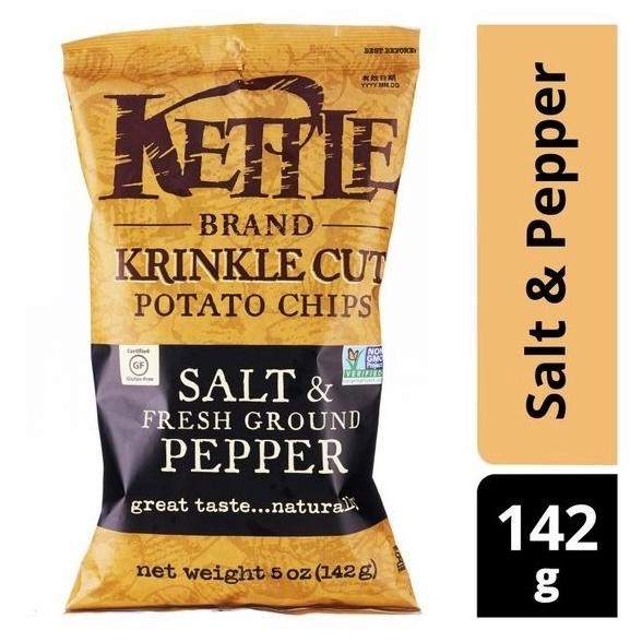 

TERBARU KETTLE POTATO CHIPS SALT & FRESH GROUND PEPPER 142.GR IMP !!!!!