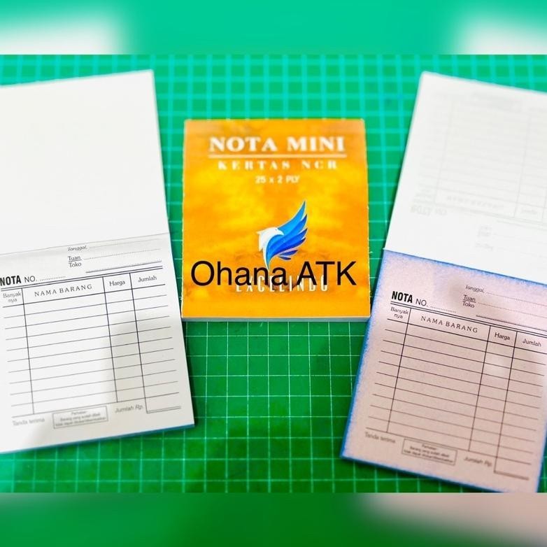 

Tarbaru 10 Buku - Nota Kontan Mini Excelindo Nota Olshop - 2 Ply (25 Lbr) Jaminan Original
