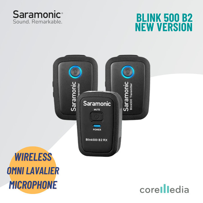Ready Saramonic Blink 500 B2 ( TX+TX+RX ) Wireless Omni Lavalier Microphone