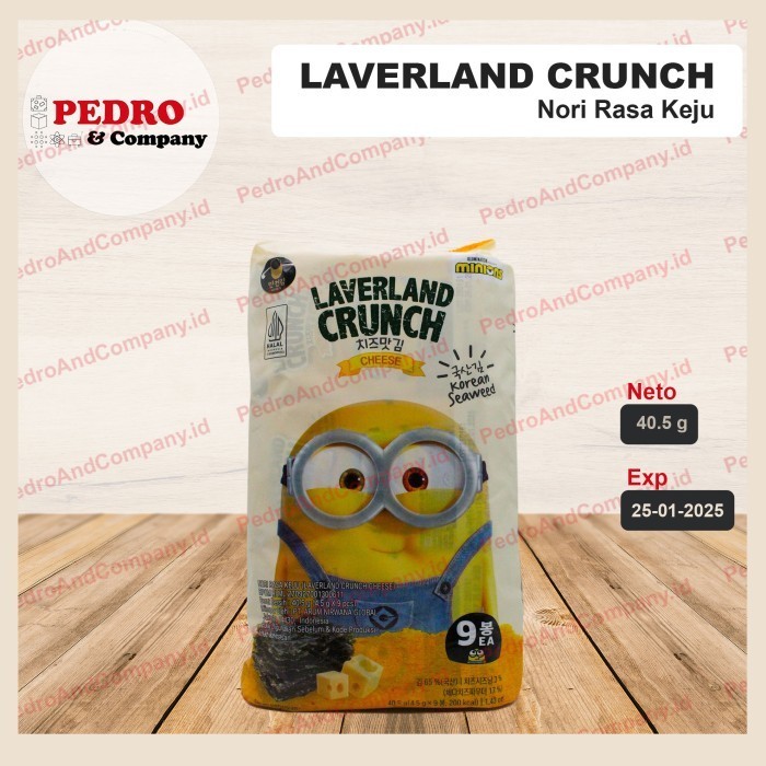 

Manjun Laverland Nion Crunch Cheese Keju Rumput Laut 40.5 Gram 9 Pc