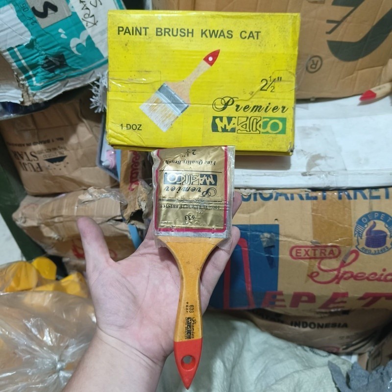 

[12 pcs] MADICO Kuas Cat 4 5 6 " inch Tembok Dinding Gagang Kayu rj