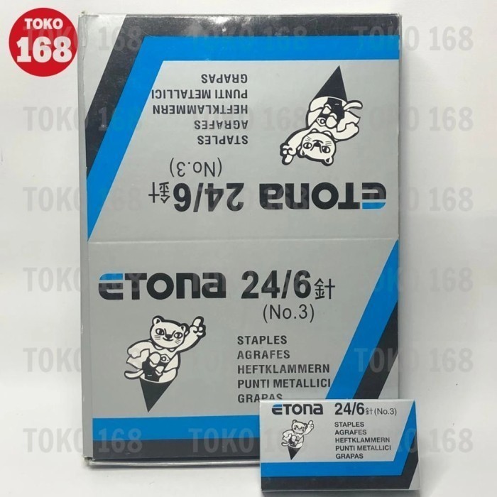 

For Sale Etona Isi Staples 24/6 [No.3] (Pak Bsr) Bebas Ongkir
