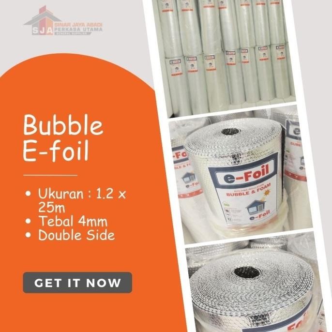 Terlaris Alumunium Foil Bubble E-Foil |Peredam Panas Atap Rumah