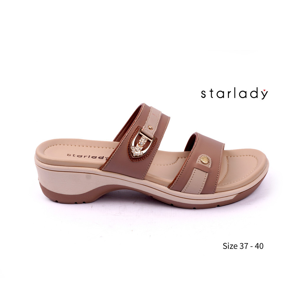 Starlady Sandal Heels Wanita FLO 583 MOCCA