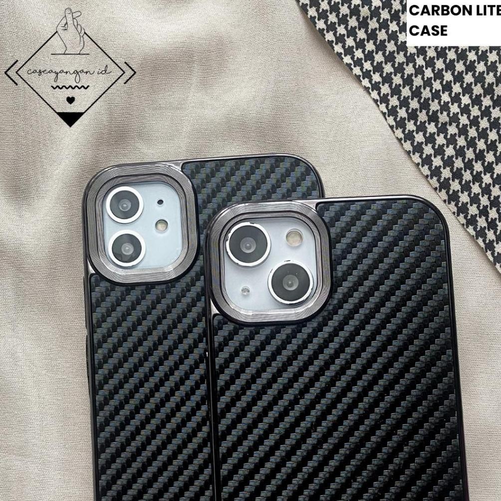 CARBON LITE CASE FOR IPHONE 7 8 PLUS SE 2020 2022 X XS XR 11 12 13 14 15 PRO MAX CASING PREMIUM SOFT