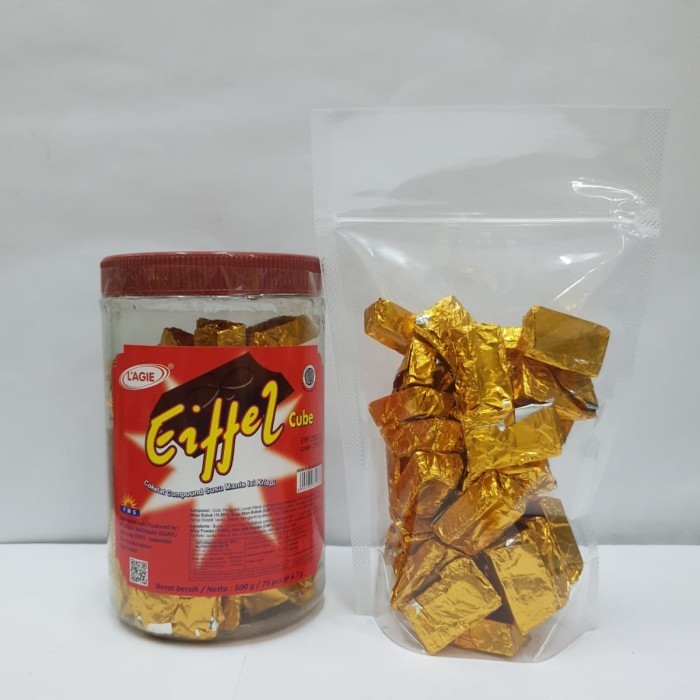 

Ready Chocolate/Coklat Lagie Eiffel Cube 500gr PAK (75X6,7gr)