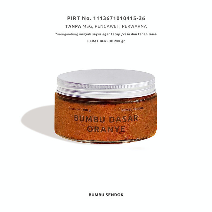 

Ready BUMBU SENDOK Bumbu Dasar Oranye 200g